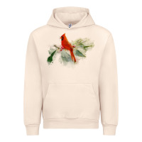 Sandshell wild red cardinal bird long sleeve Urban Hoodie - PixelFlow