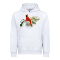 White wild red cardinal bird long sleeve Urban Hoodie - PixelFlow