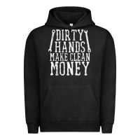 Pigment Black dirty hands make clean money t shirt wrench mechanic gift Urban Hoodie - PixelFlow