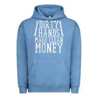 Pigment Pebble Blue dirty hands make clean money t shirt wrench mechanic gift Urban Hoodie - PixelFlow
