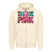 Sandshell think pink cancer ribbon Zipper Hoodie - AdoDesignShop