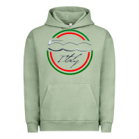Pigment Oil Green fiat 500   italy Urban Hoodie - PixelFlow