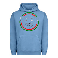 Pigment Pebble Blue fiat 500   italy Urban Hoodie - PixelFlow