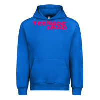 Cobalt Teenage Head Print (Pink) Plain Urban Hoodie - PixelFlow