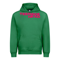 Emerald Teenage Head Print (Pink) Plain Urban Hoodie - PixelFlow