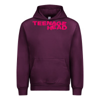 Mauve Wine Teenage Head Print (Pink) Plain Urban Hoodie - PixelFlow