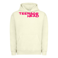 Pigment Pistachio Teenage Head Print (Pink) Plain Urban Hoodie - PixelFlow