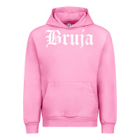 Fuchsia Pink womens bruja old english chola witchy v neck t shirt Urban Hoodie - PixelFlow
