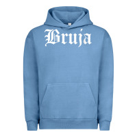 Pigment Pebble Blue womens bruja old english chola witchy v neck t shirt Urban Hoodie - PixelFlow