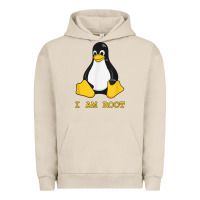 Pigment French Oak Linux Mascot Tux the Penguin I Am Root TShirt Men Women Kids Urban Hoodie - PixelFlow