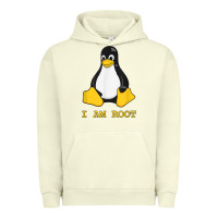 Pigment Pistachio Linux Mascot Tux the Penguin I Am Root TShirt Men Women Kids Urban Hoodie - PixelFlow