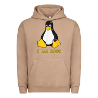Pigment Burro Linux Mascot Tux the Penguin I Am Root TShirt Men Women Kids Urban Hoodie - PixelFlow