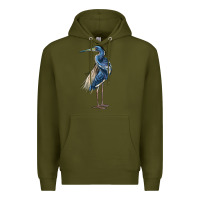 Army Green Louisiana Heron Premium Hoodie - LillyAllenDesigns