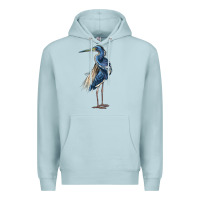 Blue Mist Louisiana Heron Premium Hoodie - LillyAllenDesigns