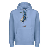 Colony Blue Louisiana Heron Premium Hoodie - LillyAllenDesigns