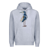 Heather Grey Louisiana Heron Premium Hoodie - LillyAllenDesigns