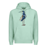 Seafoam Louisiana Heron Premium Hoodie - LillyAllenDesigns
