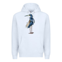 White Louisiana Heron Premium Hoodie - LillyAllenDesigns