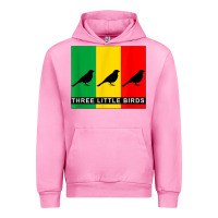 Fuchsia Pink THREE LITTLE BIRDS Urban Hoodie - PixelFlow