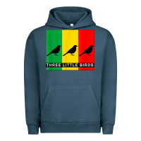 Pigment Midnight Navy THREE LITTLE BIRDS Urban Hoodie - PixelFlow