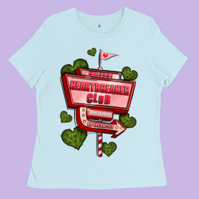 Heartbreaker Club Olivia Ladies Tee Designed By Oliviacreatesart