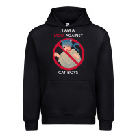 Black i am a mom against cat boys Urban Hoodie - PixelFlow