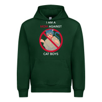 Forest Green i am a mom against cat boys Urban Hoodie - PixelFlow