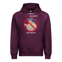 Mauve Wine i am a mom against cat boys Urban Hoodie - PixelFlow