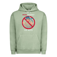 Pigment Oil Green i am a mom against cat boys Urban Hoodie - PixelFlow