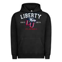 Pigment Black liberty university flames football lynchburg virginia sparky the eagle Urban Hoodie - PixelFlow