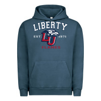 Pigment Midnight Navy liberty university flames football lynchburg virginia sparky the eagle Urban Hoodie - PixelFlow