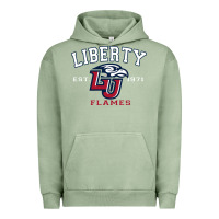 Pigment Oil Green liberty university flames football lynchburg virginia sparky the eagle Urban Hoodie - PixelFlow