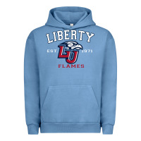 Pigment Pebble Blue liberty university flames football lynchburg virginia sparky the eagle Urban Hoodie - PixelFlow