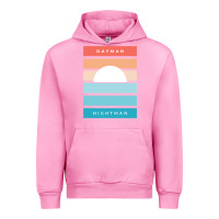 Fuchsia Pink DAYMAN NIGHTMAN - It's Always Sunny Urban Hoodie - PixelFlow