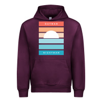 Mauve Wine DAYMAN NIGHTMAN - It's Always Sunny Urban Hoodie - PixelFlow