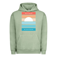 Pigment Oil Green DAYMAN NIGHTMAN - It's Always Sunny Urban Hoodie - PixelFlow