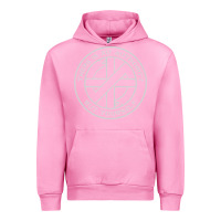 Fuchsia Pink Crass   There Is No  Authority But Yourself Classic Urban Hoodie - PixelFlow