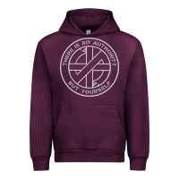 Mauve Wine Crass   There Is No  Authority But Yourself Classic Urban Hoodie - PixelFlow