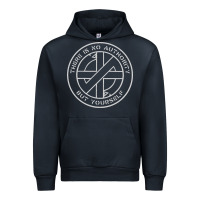 Navy Crass   There Is No  Authority But Yourself Classic Urban Hoodie - PixelFlow