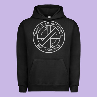 Crass   There Is No  Authority But Yourself Classic Urban Hoodie Designed By Pixelflow