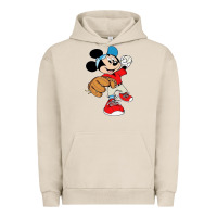 Pigment French Oak micky-playing-baseball-cartoon-illustration-- Urban Hoodie - PixelFlow