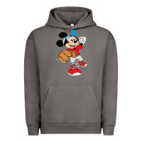 Pigment Tornado micky-playing-baseball-cartoon-illustration-- Urban Hoodie - PixelFlow