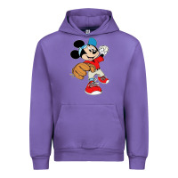 Tulip micky-playing-baseball-cartoon-illustration-- Urban Hoodie - PixelFlow