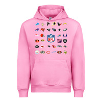Fuchsia Pink american football team collage    wall art Urban Hoodie - PixelFlow