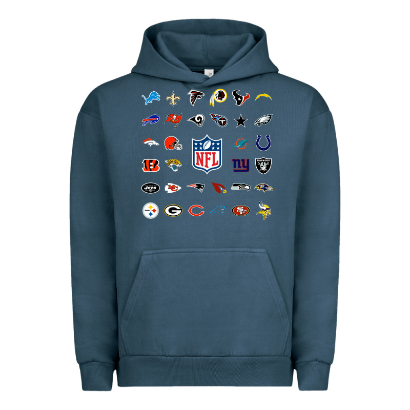 American Football Team Collage    Wall Art Urban Hoodie by PixelFlow | Teevron