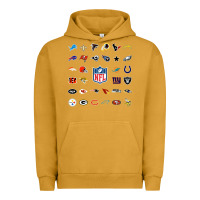 Pigment Peanut Butter american football team collage    wall art Urban Hoodie - PixelFlow