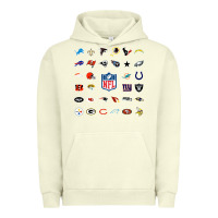 Pigment Pistachio american football team collage    wall art Urban Hoodie - PixelFlow