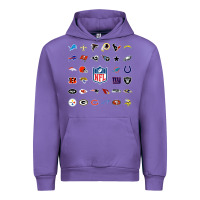 Tulip american football team collage    wall art Urban Hoodie - PixelFlow