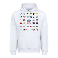 White american football team collage    wall art Urban Hoodie - PixelFlow