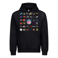 Black american football team collage    wall art Urban Hoodie - PixelFlow